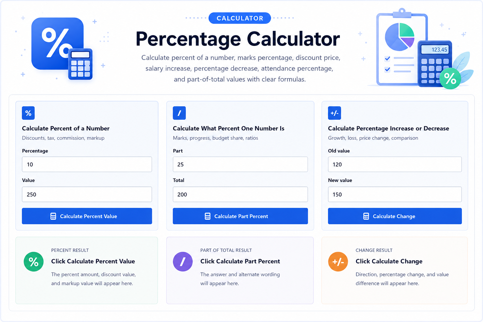 Percentage Calculator Online
