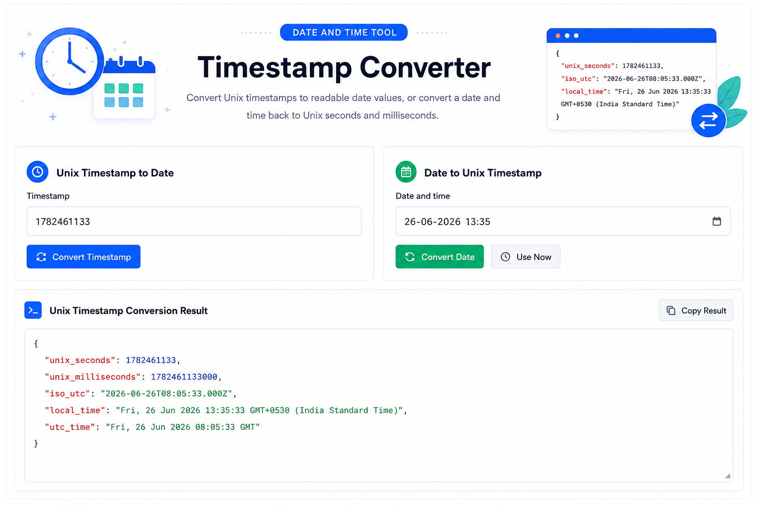 Unix Timestamp Converter