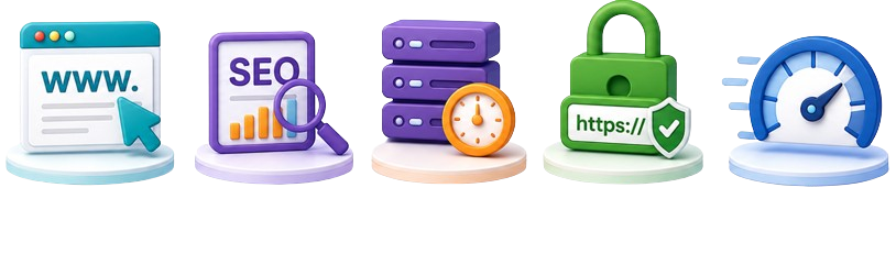 Website inspection showing SEO, server, security and performance analysis
